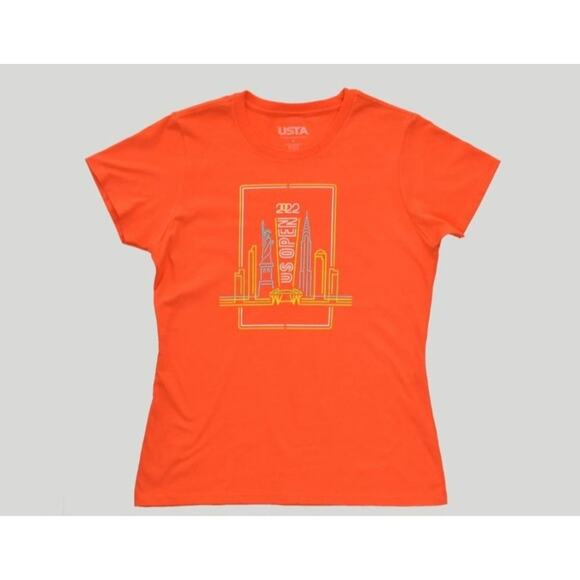 US Open 2022 Women's Tee Shirt Large Orange Size Large - Picture 2 of 4